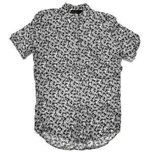 IPD Blackseal Button Up Shirt Mens‎ Medium Short Sleeve Mermaids Allover Print